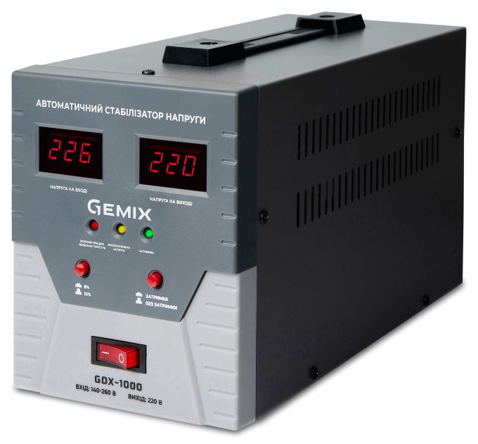Стабілізатор напруги Gemix GDX-1000 Black