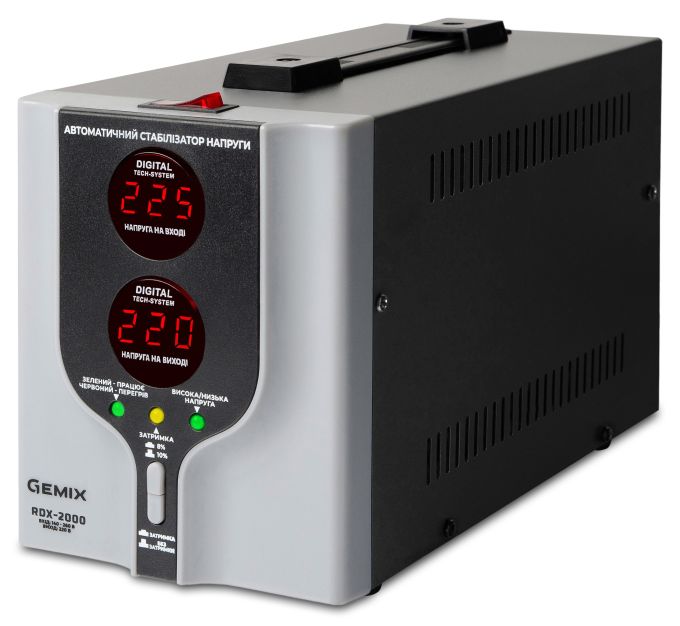 Стабилизатор напряжения Gemix RDX-2000 Black Стабилизатор напряжения Gemix RDX-2000 Black