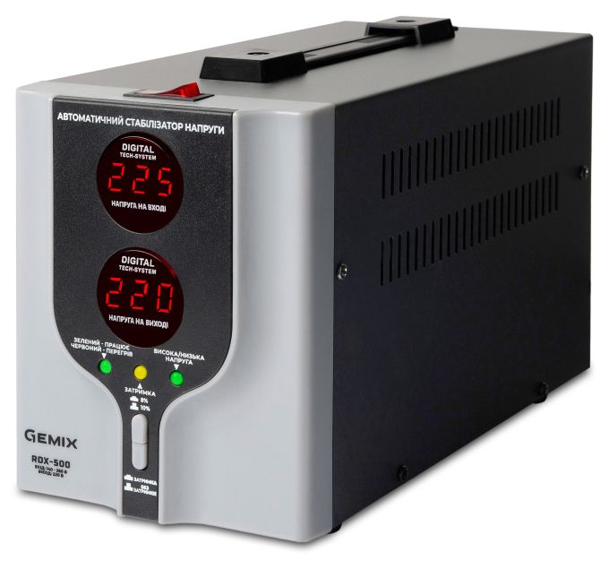 Стабілізатор напруги Gemix RDX-500 Black Стабілізатор напруги Gemix RDX-500 Black