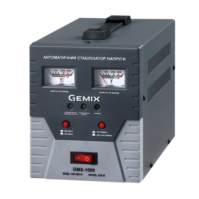 Стабілізатор напруги Gemix GMX-1000 Grey