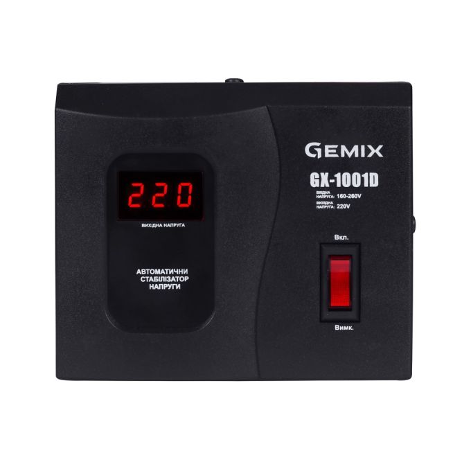 Стабілізатор напруги Gemix GX-1001D Black