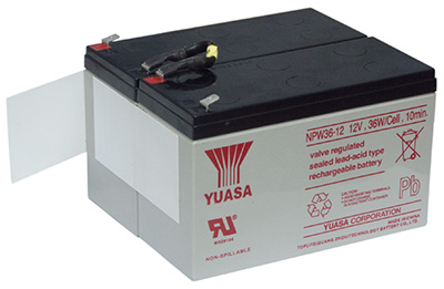 батарея из двух аккумуляторов YUASA NPW 45-12 из комплекта ИБП PCM IMD-1200AP