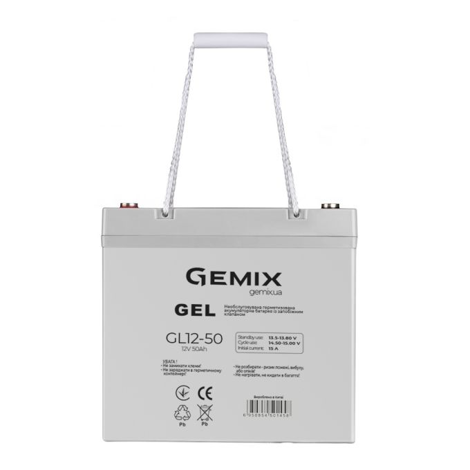 Батарея до ДБЖ Gemix GEL 50Ah-12V Батарея до ДБЖ Gemix GEL 50Ah-12V